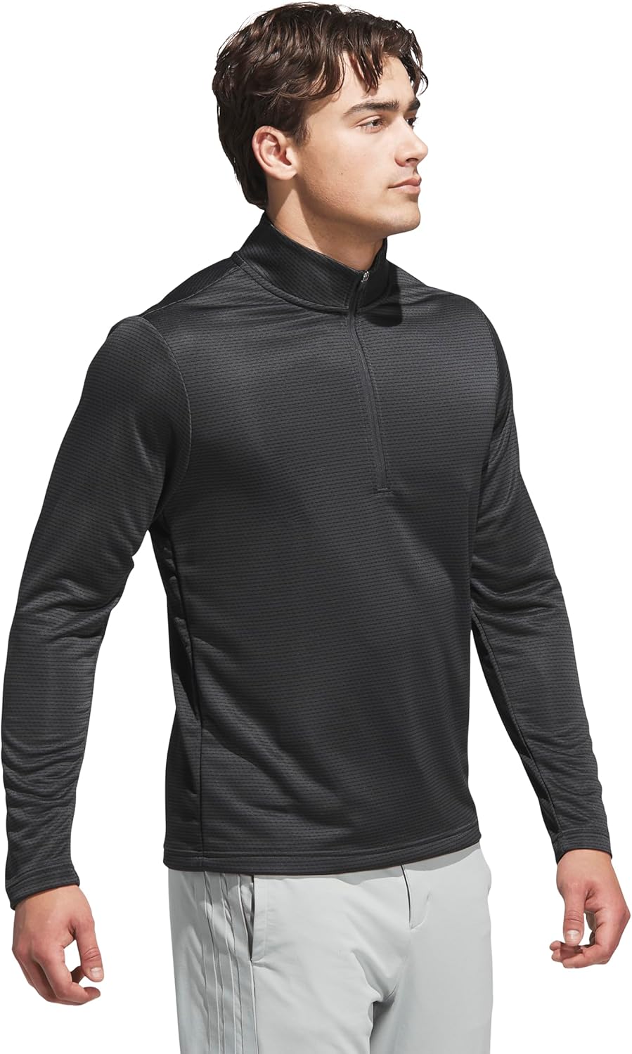 Adidas Mens Performance Printed Quarter-Zip Pullover - Image 2
