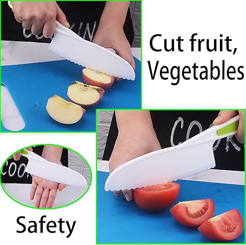 Miniatura 4 de Juego de 9 cuchillos para niños, cuchillos seguros para niños, herramientas de cocina Montessori para niños pequeños, juegos de cocina para niños,