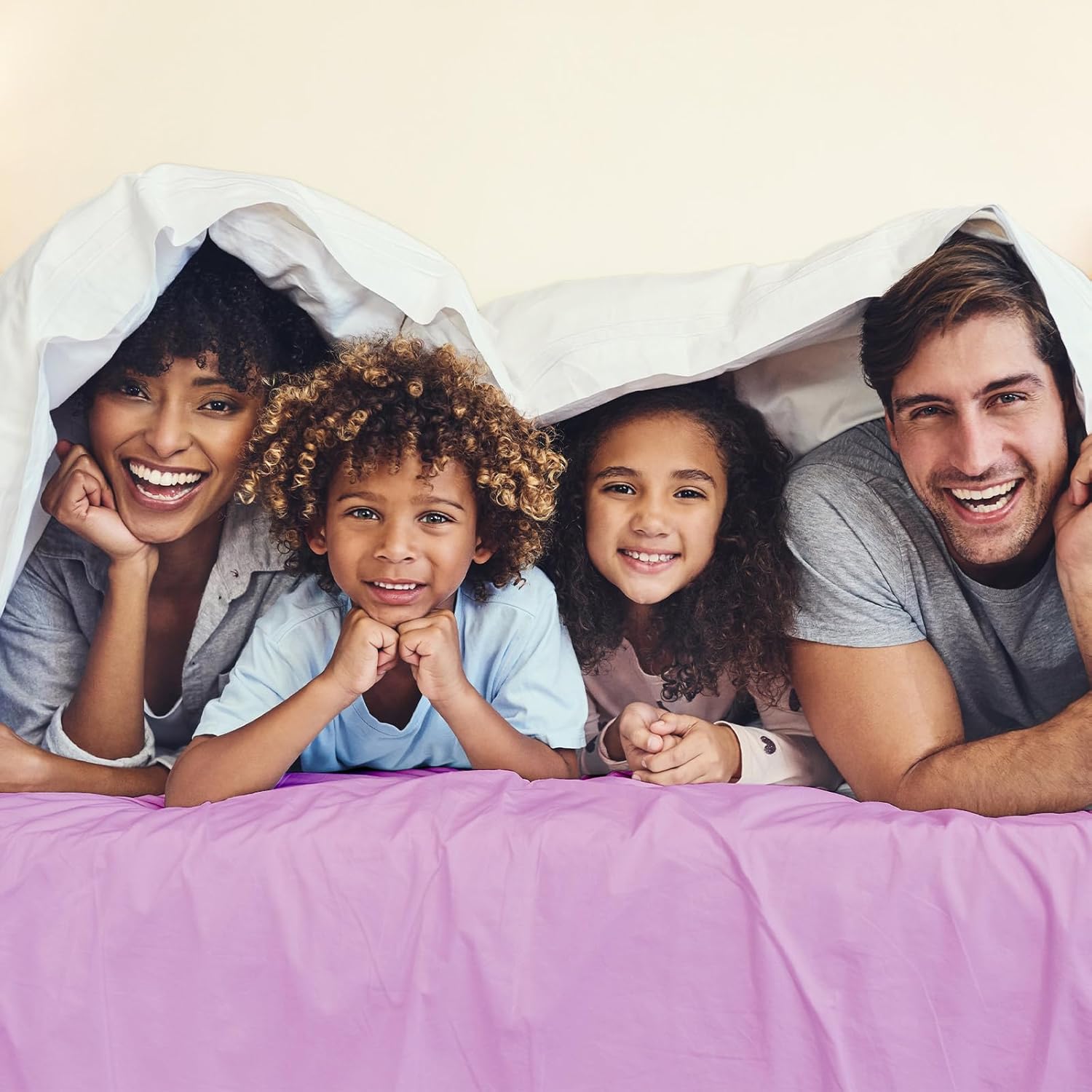 Hitime 100% Waterproof Mattress Protector California King Size,Machine WashTerry Mattress Cover, Fitted Style with Deep Pockets(Lavender)