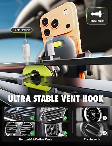 Miniatura 8 de Bracketron OneClick - Soporte universal para teléfono celular con ventosa, soporte de teléfono celular con rotación de 360 grados para iPhone,