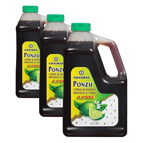 Kikkoman Botella de plástico Ponzu Lime FS, 64 onzas líquidas (paquete de 3)