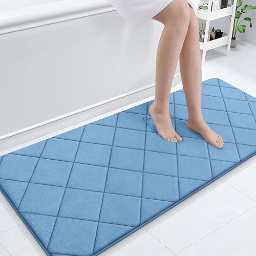 Miniatura 27 de OLANLY Tapete de baño de espuma viscoelástica de 24 x 16 pulgadas, ultra suave y absorbente, lavable a máquina, cómodo tapete de baño para suelo de