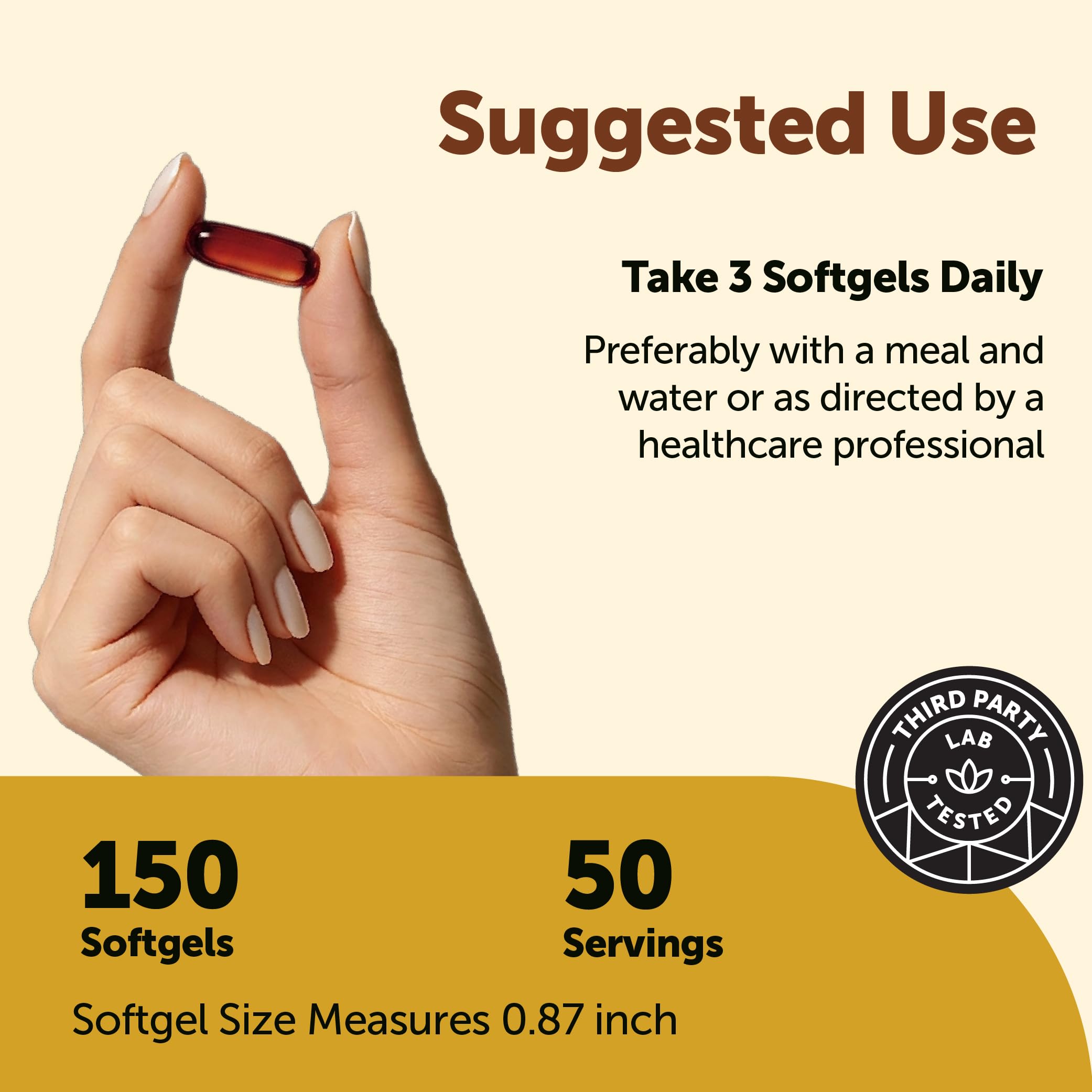 Micro Ingredients Pumpkin Seed Oil with Saw Palmetto, 150 Softgels — Amazon image 4