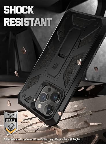 Miniatura 6 de Poetic Funda compatible con iPhone 14 Pro Max, funda Spartan para iPhone 14 Pro Max, funda protectora de cuerpo completo con textura de cuero