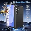 Funda Hensinple para Samsung Galaxy S26 FE/S25 FE con protector de pantalla, negro | Funda protectora de TPU resistente, militar, a prueba de golpes, de cuerpo completo para Samsung S26 FE/S25 FE 5