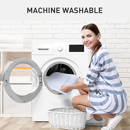 Miniatura 5 de XIYUNTE Tapete de ducha cuadrado grande antideslizante, 27 x 27 pulgadas, tapete de ducha antideslizante para ducha interior, tapete de ducha