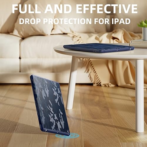 Miniatura 182 de Akkerds - Funda para iPad 10.2 2020, iPad 8ª generación/2019, iPad 7ª generación, con soporte para lápiz. Funda protectora premium con parte trasera