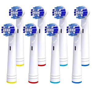 Replacement Toothbrush Heads Compatible with Oral B Braun- Pack of 4 Professional Electric Toothbrush Heads- Precision Refills for