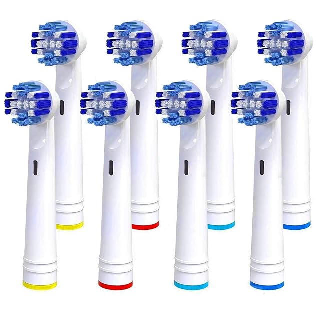 Replacement Toothbrush Heads Compatible with Oral B Braun- Pack of 4 Professional Electric Toothbrush Heads- Precision Refills for