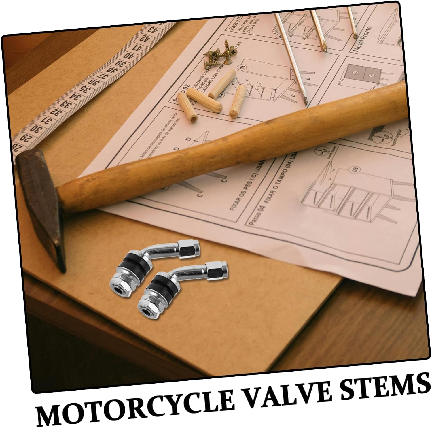 Car Motorcycle Valve Stems Anti-Leakage Core Tubeless Tire Compatibility 4 Pack