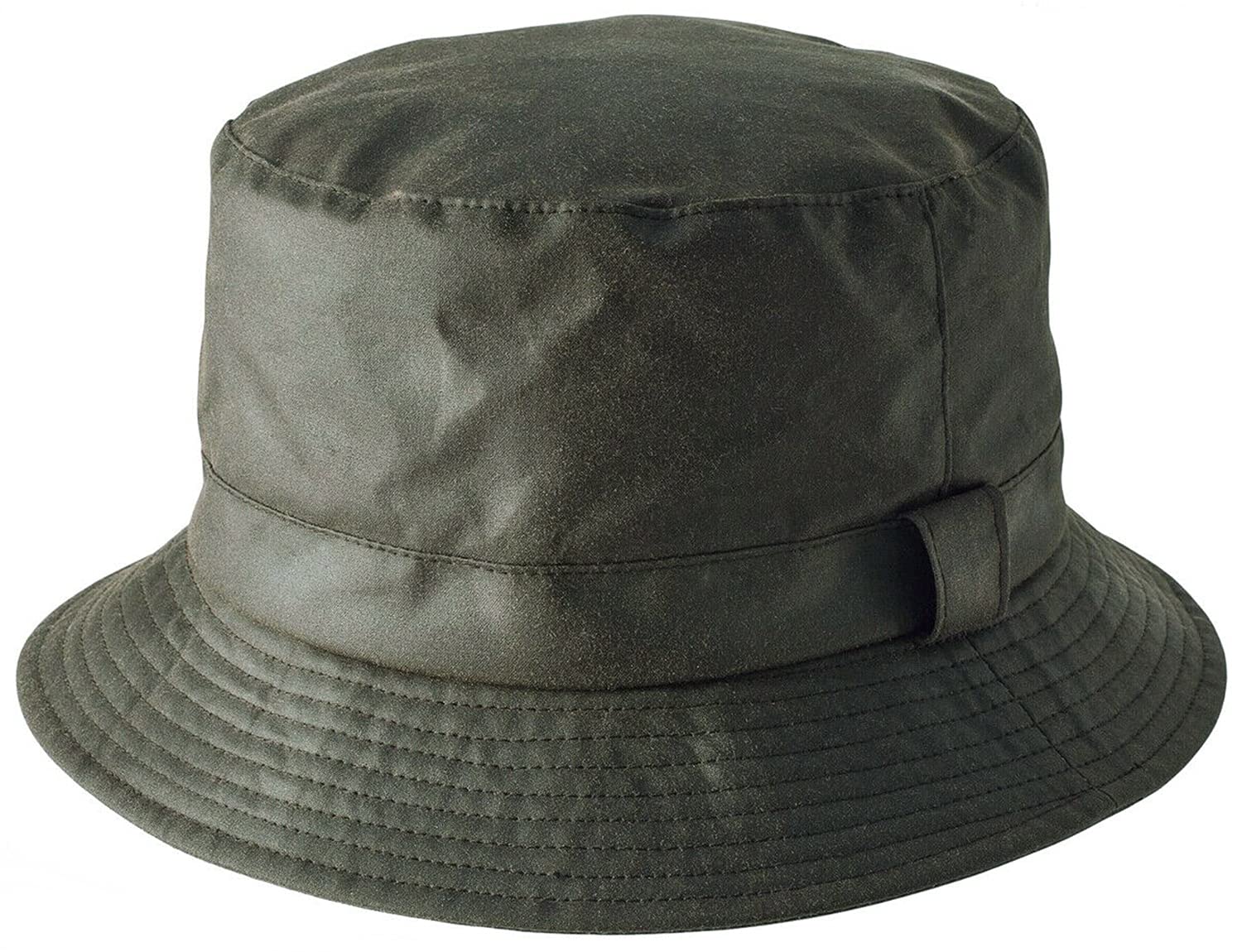 Clothing Unisex Olive Mens Or Womens Waxed Bucket Hats Showerproof Wax Bush Hat Lined Sun Cap (, 7)