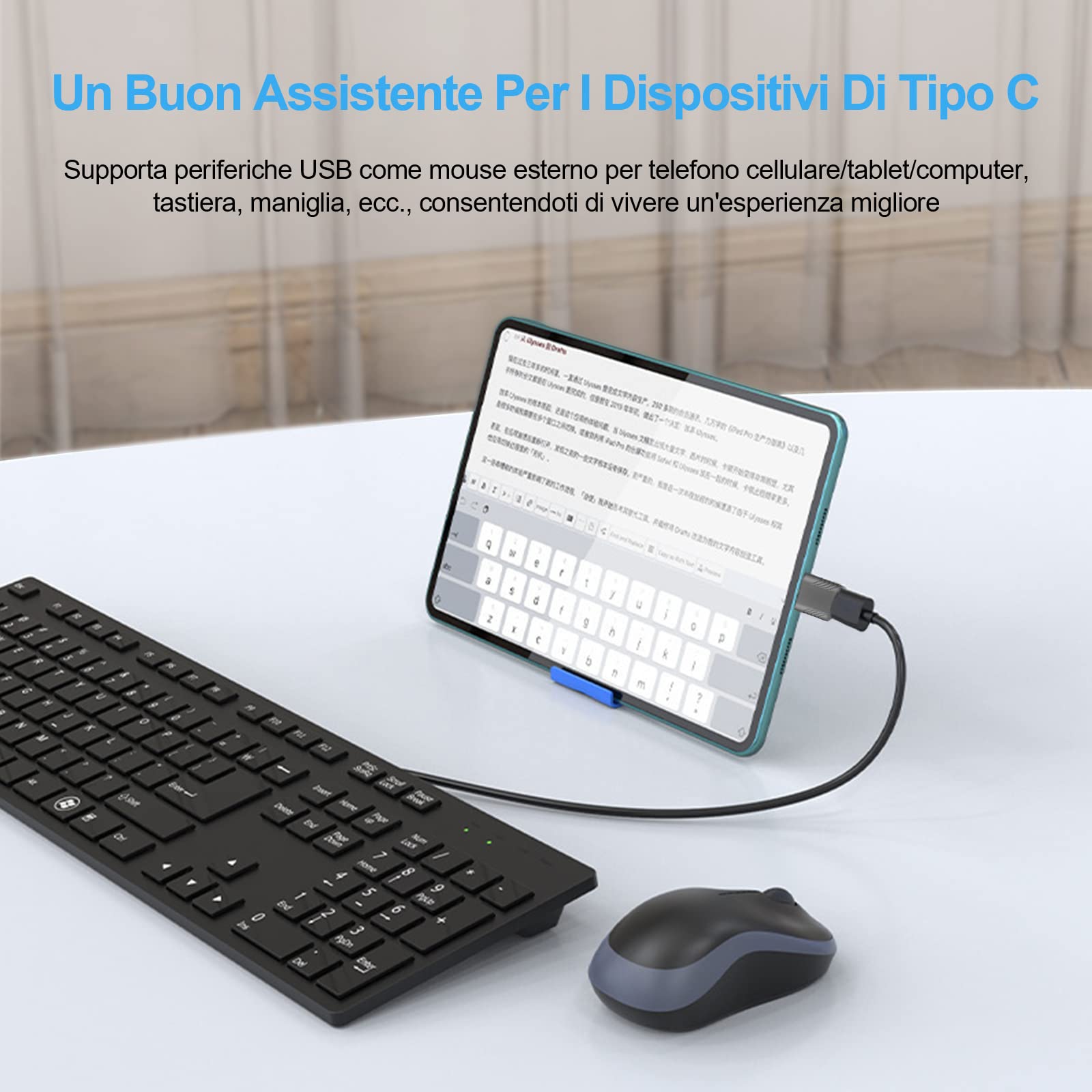 Adaptateur Usb C Vers Hdmi HORJOR Adaptateur USB 3.0 Vers USB C, Adaptateur OTG USB C Mâle Vers Cable Otg