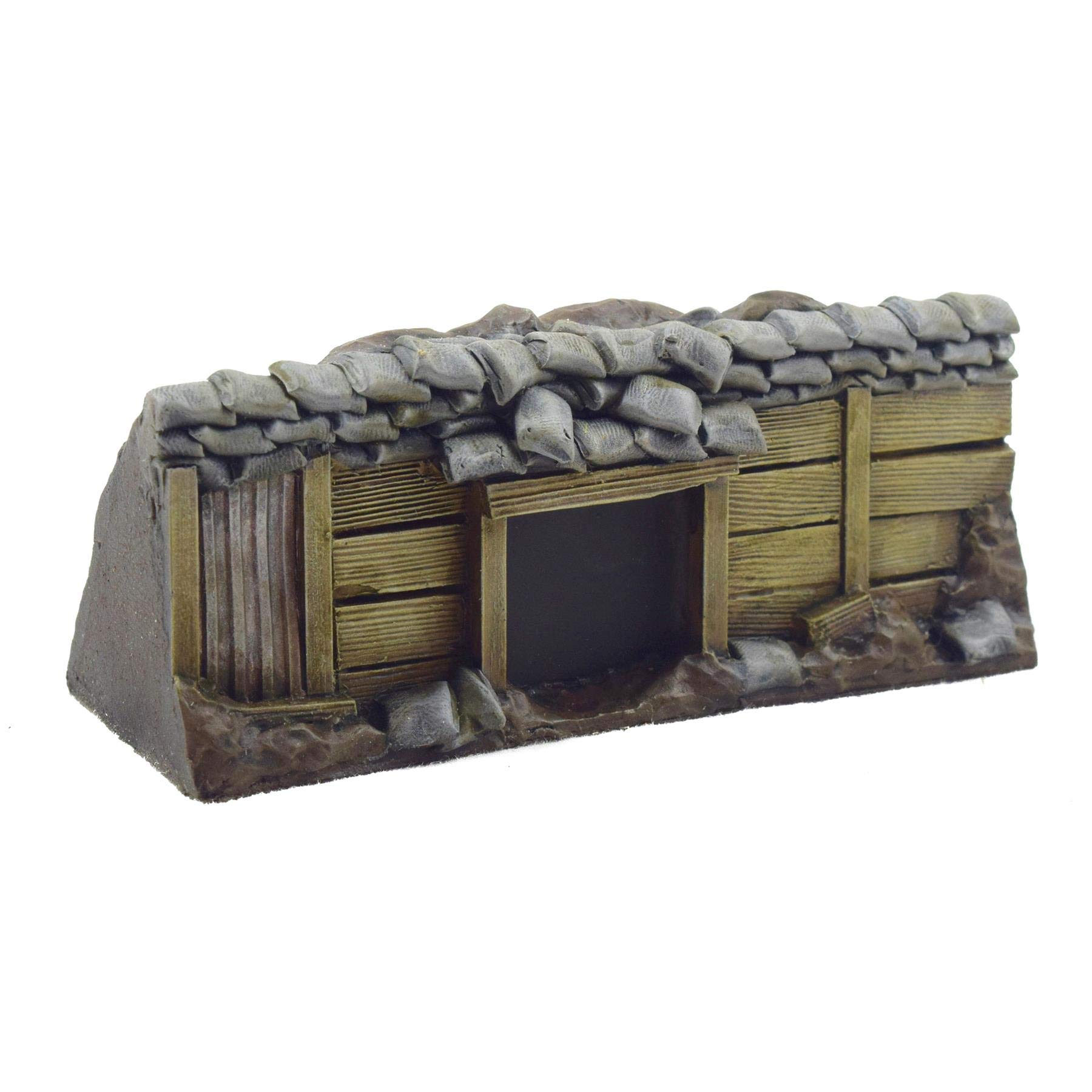 Holz-Bunker Als Tabletop-Gelände – Detailreich, Aus Harz (unbemalt, Für 28mm Figuren)
