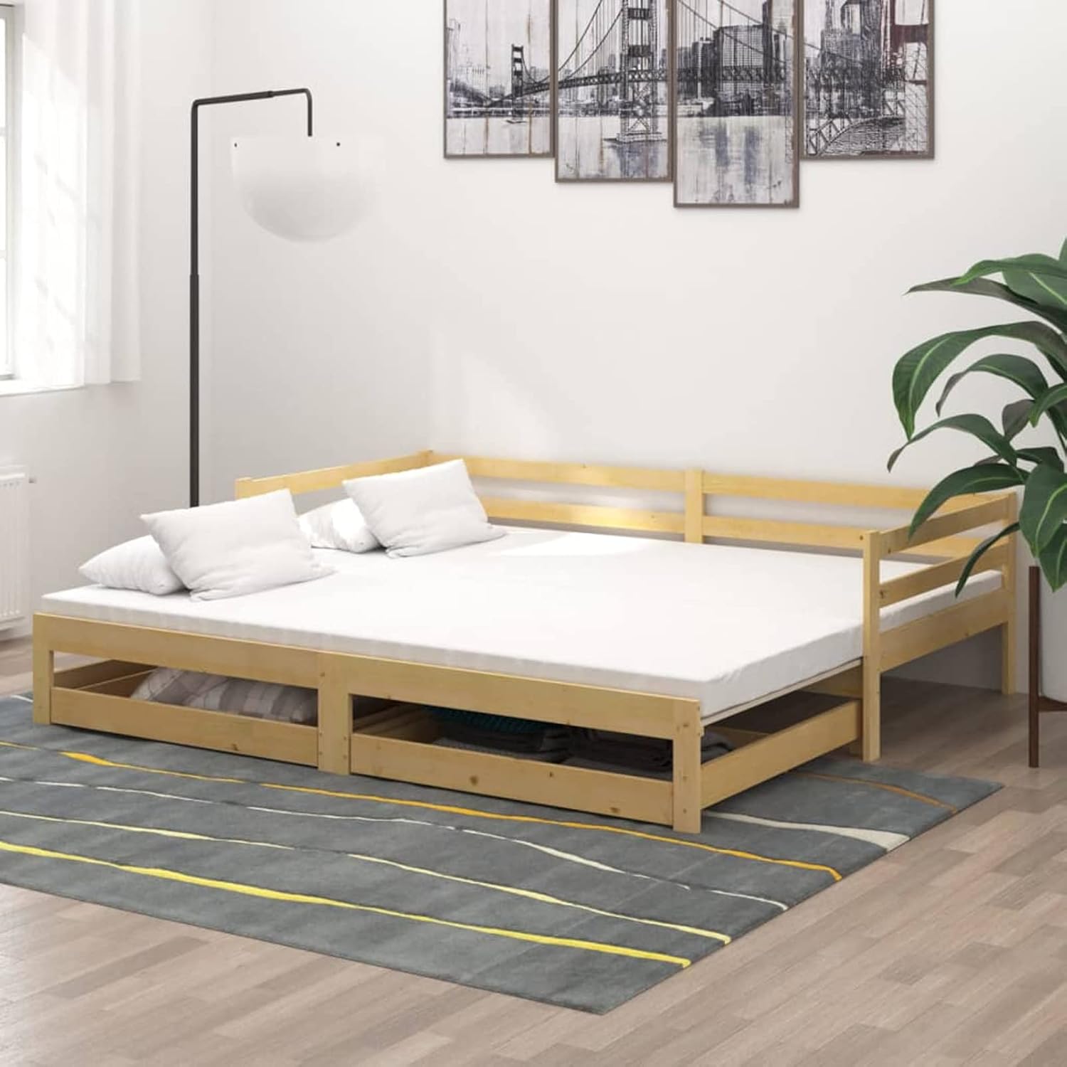 Amazon.de MOONAIRY Schlafsofa 2Sitzer mit 2 Kissen, Couch Mit Schlaffunktion, für Wohnungen