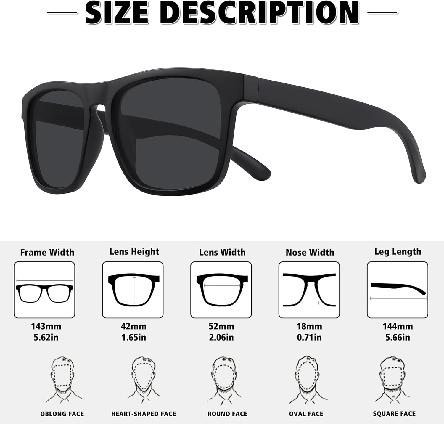 MEETSUN Polarized Sunglasses For Men Women UV Protection Square Frame Sport Fishing Driving Sunglasses - Image 5