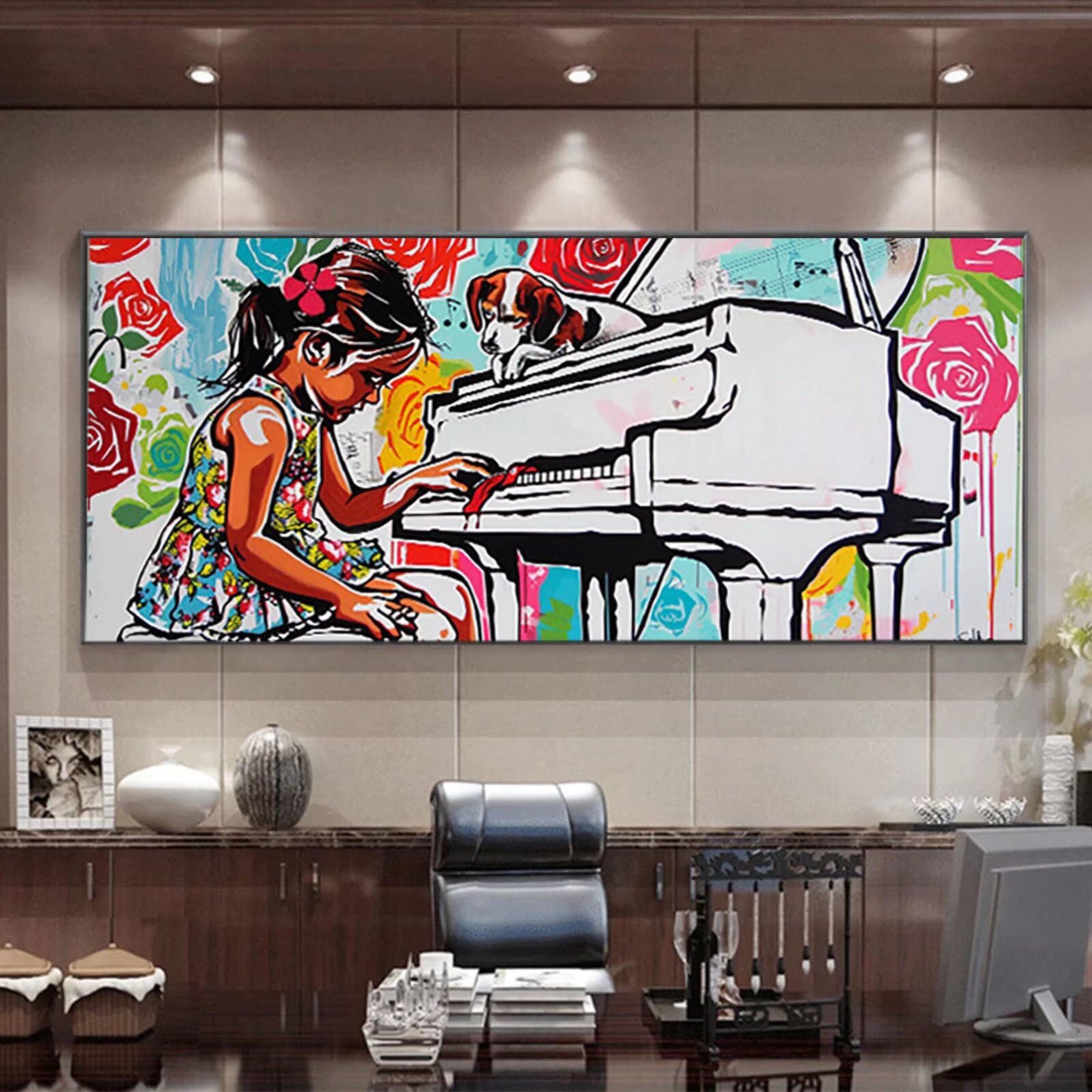 Diamond Painting xxl 90x210 cm Klavier -5D Daiments Painting Erwachsene, DIY Diamant Painting Bilder Tier Full Eckige Crystal Art Diamond Painting Kinder für Wohnzimmer Wand Dekoration Geschenke C-d