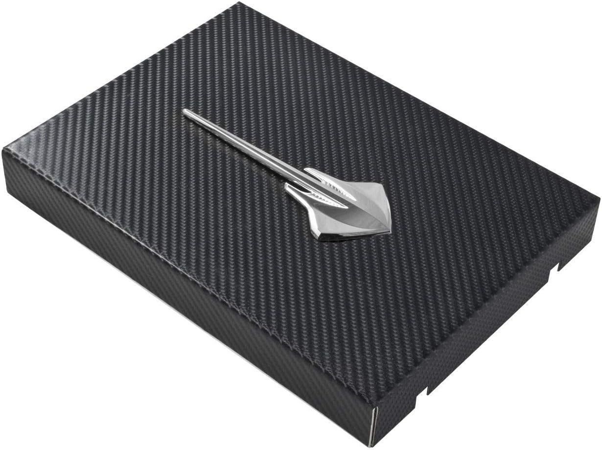 C7 Corvette Black Carbon Fiber Wrapped Fuse Box Cover - Chrome Stingray