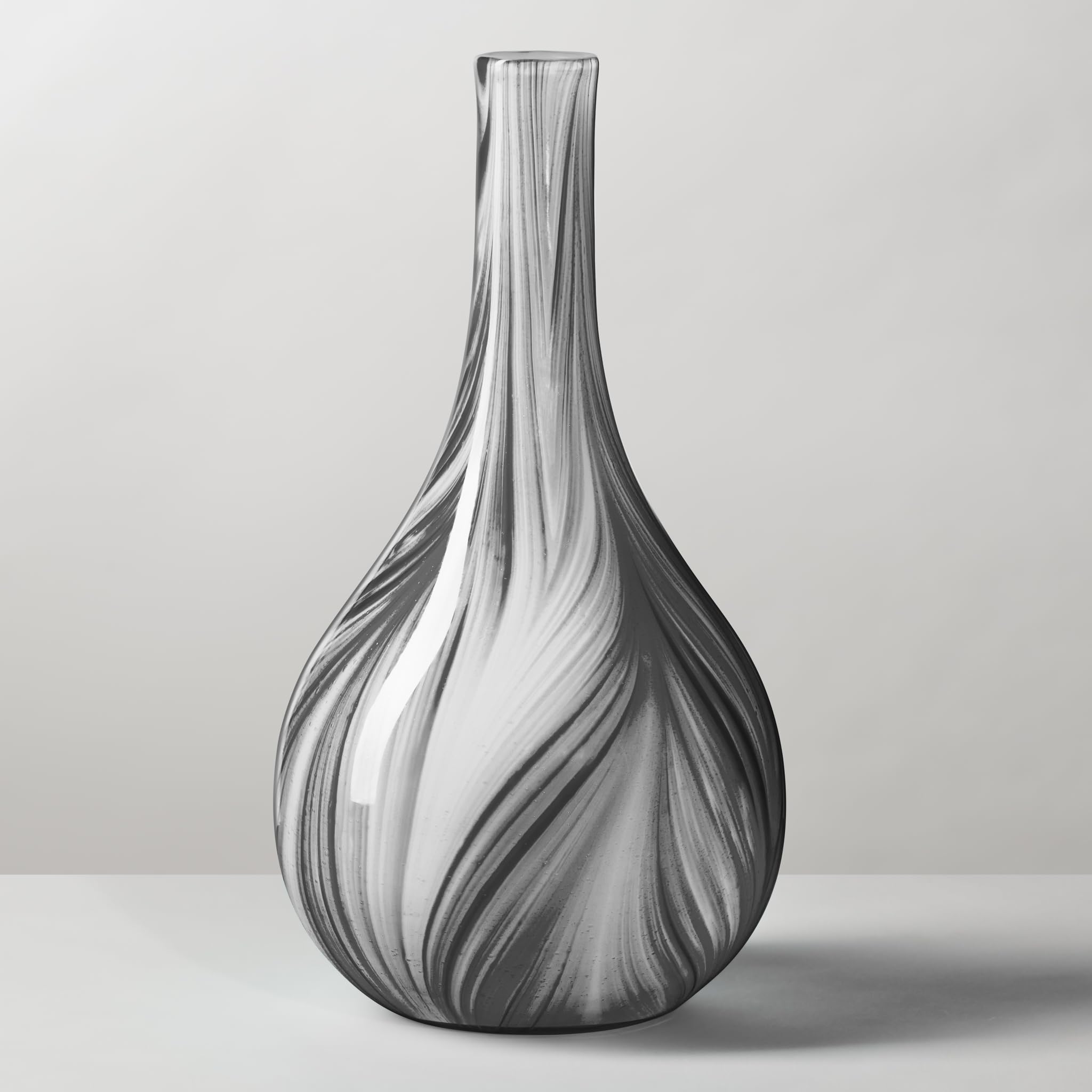 Amazon.com: Torre & Tagus Odessa Marble Pattern Blown Glass Vase