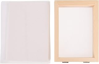 EXCEART 21pcs Wooden Paper Making Mould Set Papermaking Mould Frame Screen Tools for Dried Flower Handcraft DIY Paper Craft