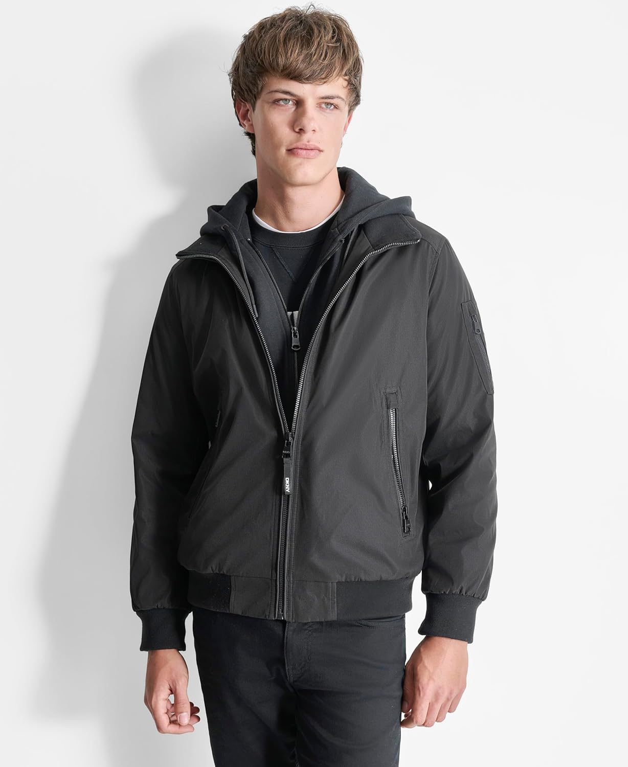 DKNY Men's Water Resistant Hooded Durable Casual Jacket - Image 2