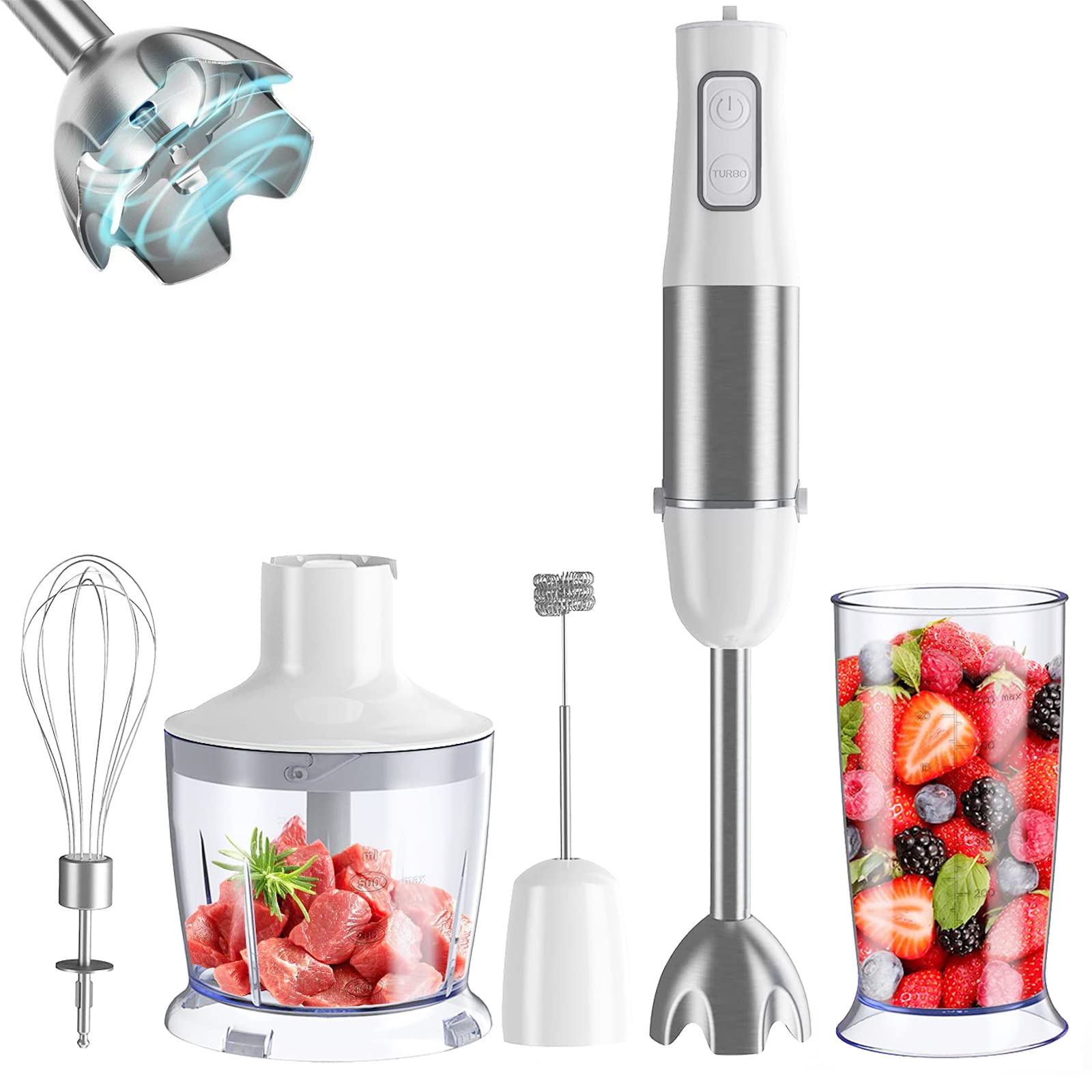 Buy Hand Blender, 5 in 1 MultiPurpose Food Blender 1000W 6Speed with