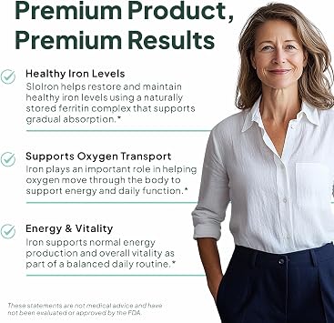Organics Ocean Better Iron Supplement with Vitamin C - Plant-Based Fermented Pea Formula - Supports Iron Absorption, Energy & Vitality - Gentle on the Stomach, Vegan, Non-GMO - 3 Pack