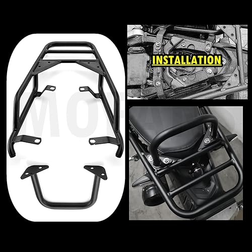 Miniatura 6 de Portaequipajes trasero con barra de agarre de mano, soporte de motocicleta para BMW R Nine T Pure Racer Scrambler 2014 2015 2016 2017 2018 2019 2020