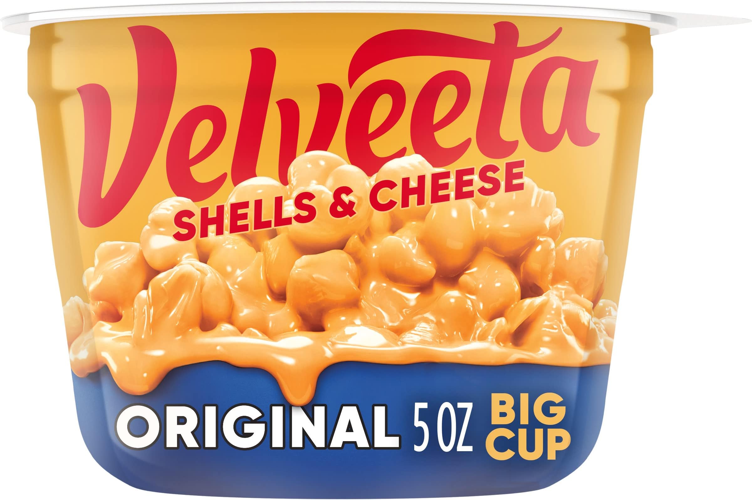 Velveeta Shells & Cheese Original Microwaveable Shell Pasta & Cheese Sauce Big Cup, 5 oz Cup