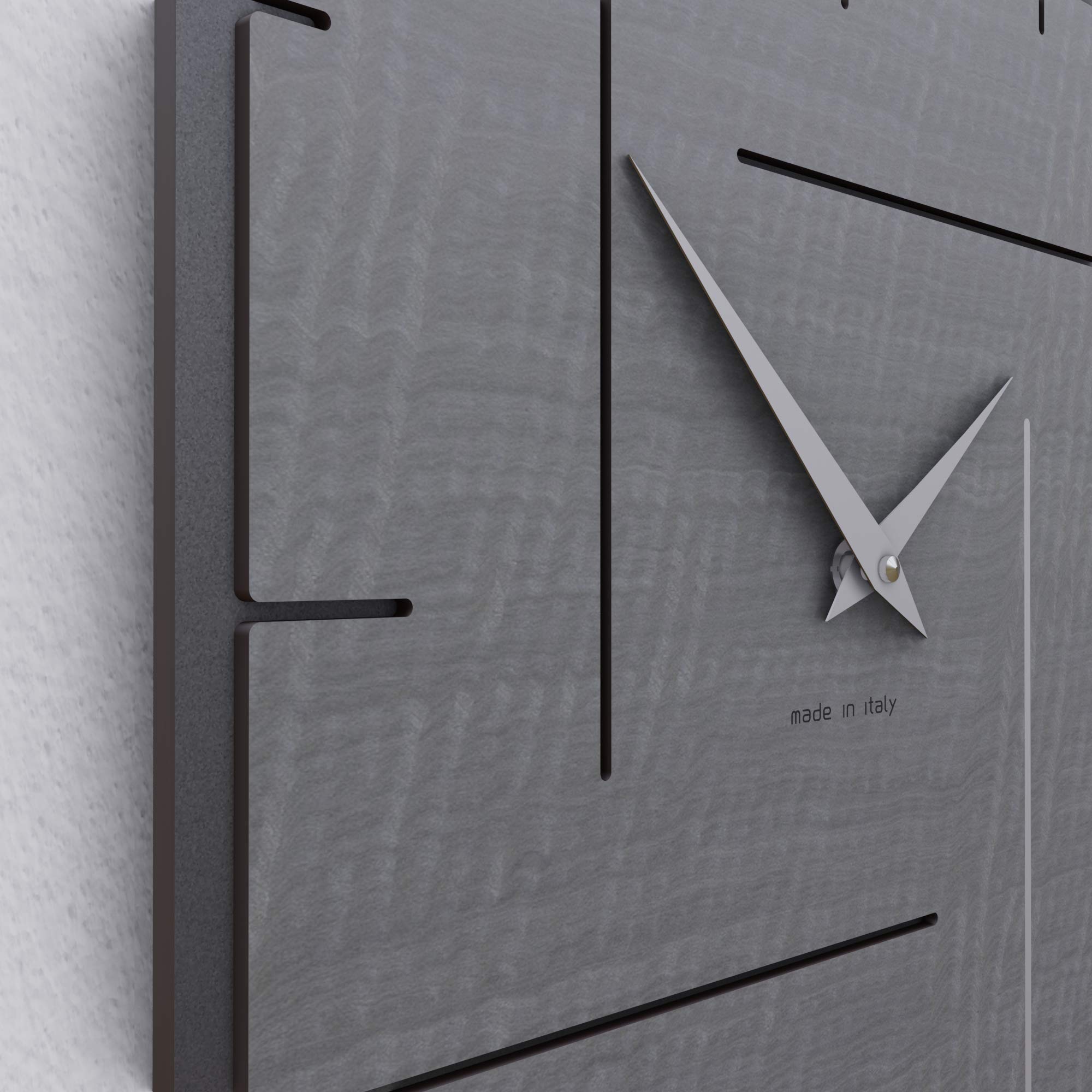 CalleaDesign 33 cm Grauem Dornbusch Grid Wanduhr