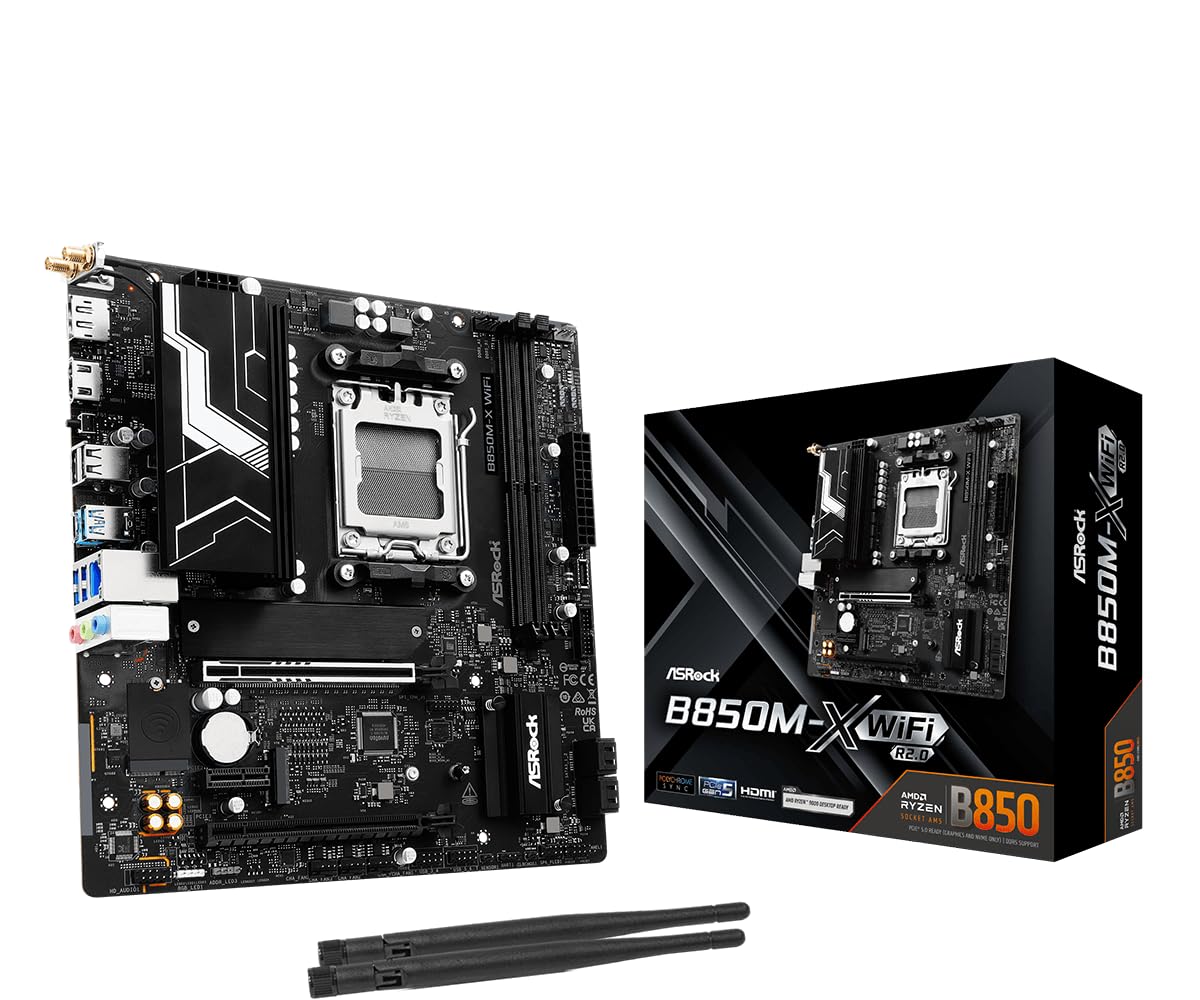 Amazon.com: ASRock B850M-X WiFi R2.0 AM5 Micro-ATX Motherboard