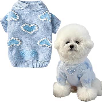 Cute Cat Apparel Warm Dog Sweatshirt Cartoon Kitten Winter Coat Pullover Soft Skin-Friendly Knitwear L 9-13lbs