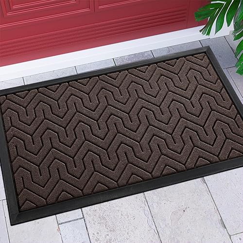 Miniatura 1 de Yimobra Tapete para puerta, resistente para todas las estaciones, para interiores y exteriores, para entrada del hogar, felpudo resistente