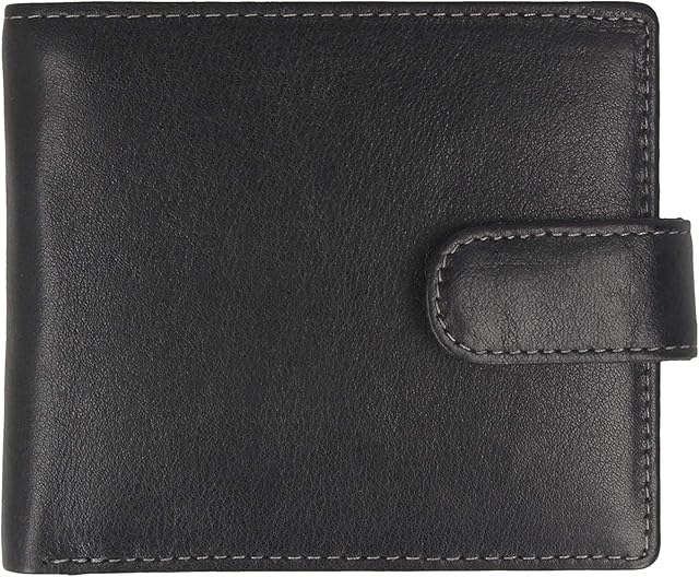 Charles Smith | Black | Men's Leather Wallet | 100% Genuine Leather | Hand Crafted | Colorado Leather | Bi-Fold Wallet | Valentine's Day Gifts for Him