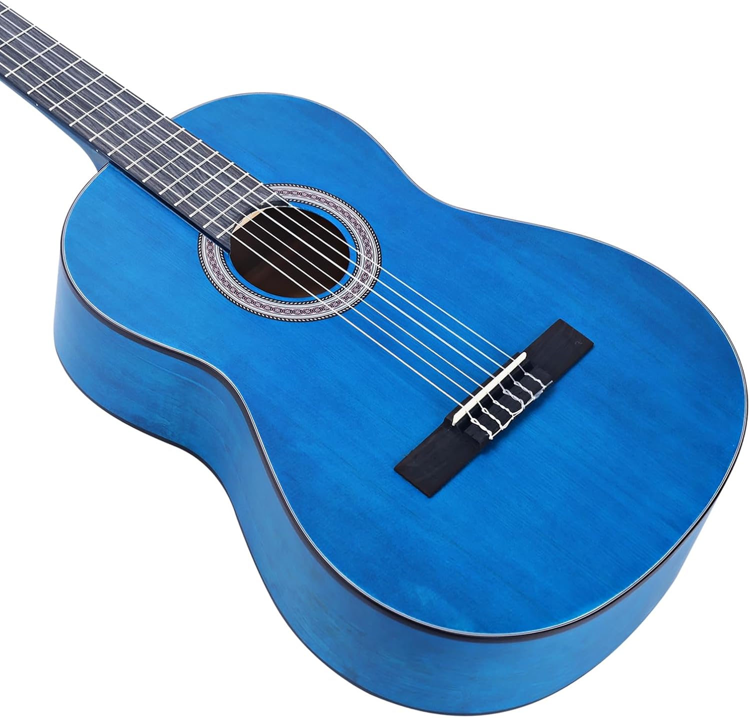 Winzz AC-H10L Classical Guitar 4/4 for Adult Beginners, Spanish Style Guitar Nylon-strings Full Size 39 Inches Blue