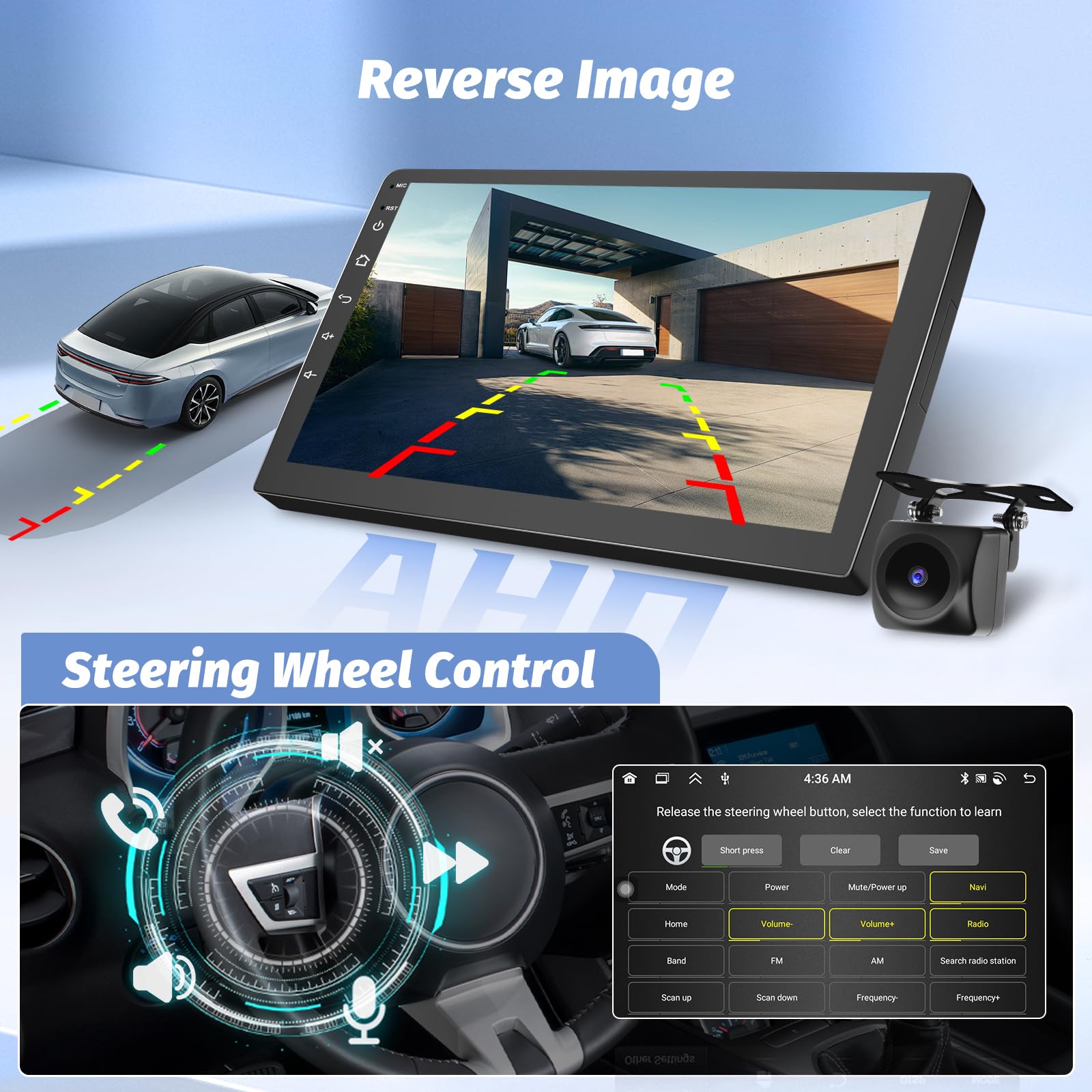 Radio samochodowe Hikity 4G 64G 8Core dla Toyota Yaris 2007-2011 Android 13 Bezprzewodowy Carplay Android Auto Screen 9-calowe radio z nawigacją GPS Bluetooth Kamera tylna WIFI RDS DSP