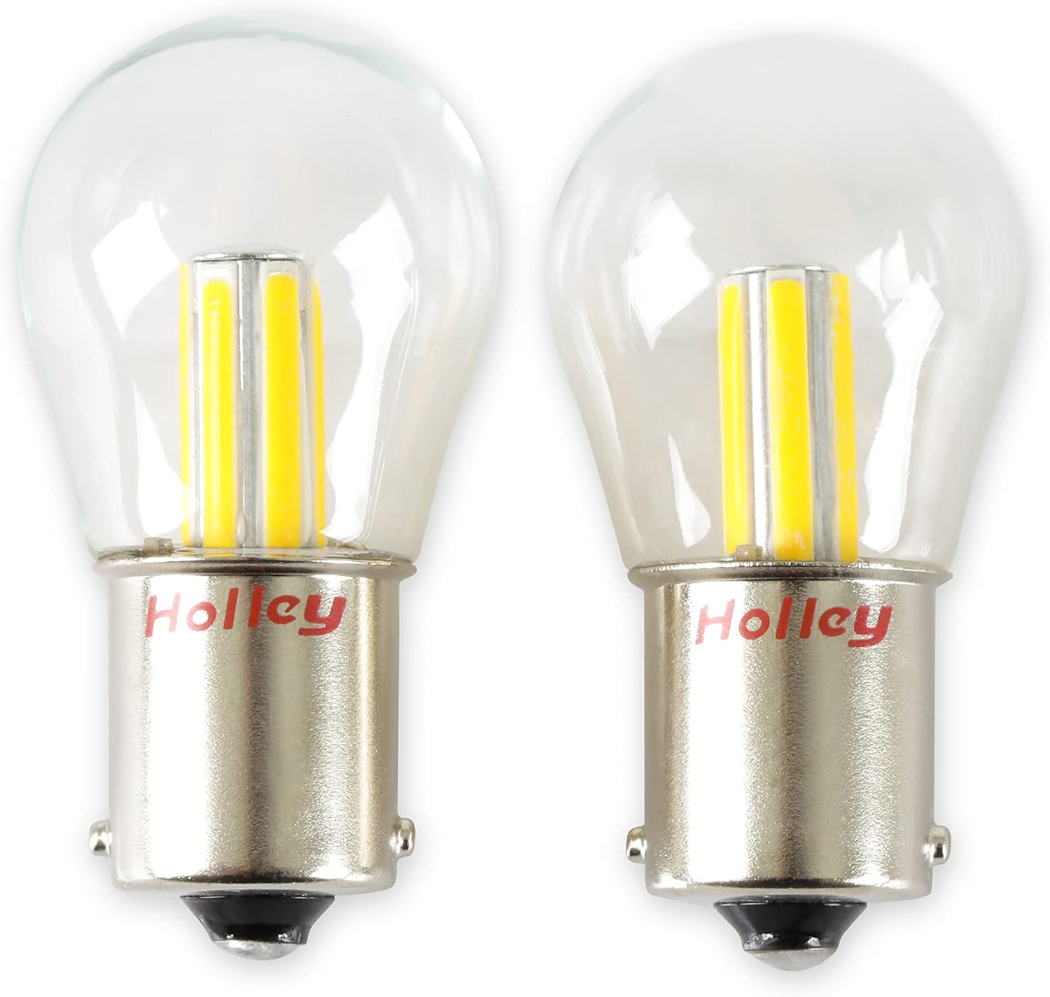 Holley RetroBright HLED15 LED Bulbs - Turn Signal 1156 - Amber - Pair