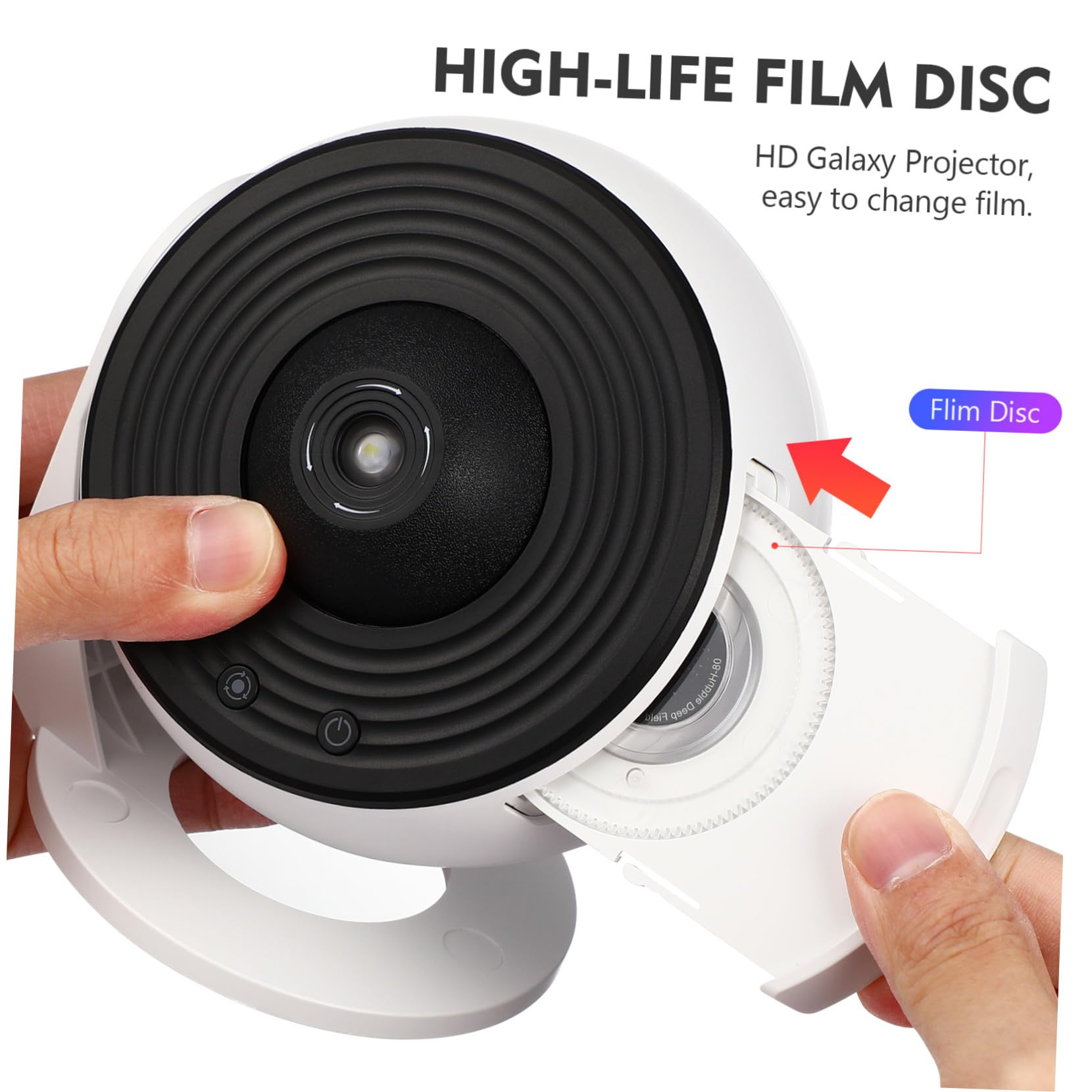 Projecteur D'étoiles Veilleuse de Nuit Blanc Abs PC avec 12 Films