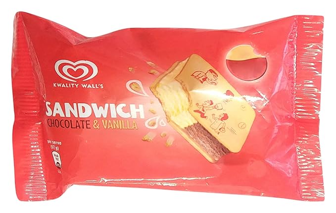 Kwality Wall S Sandwich Ice Cream Chocolate Vanilla 90ml Amazon In Grocery Gourmet Foods