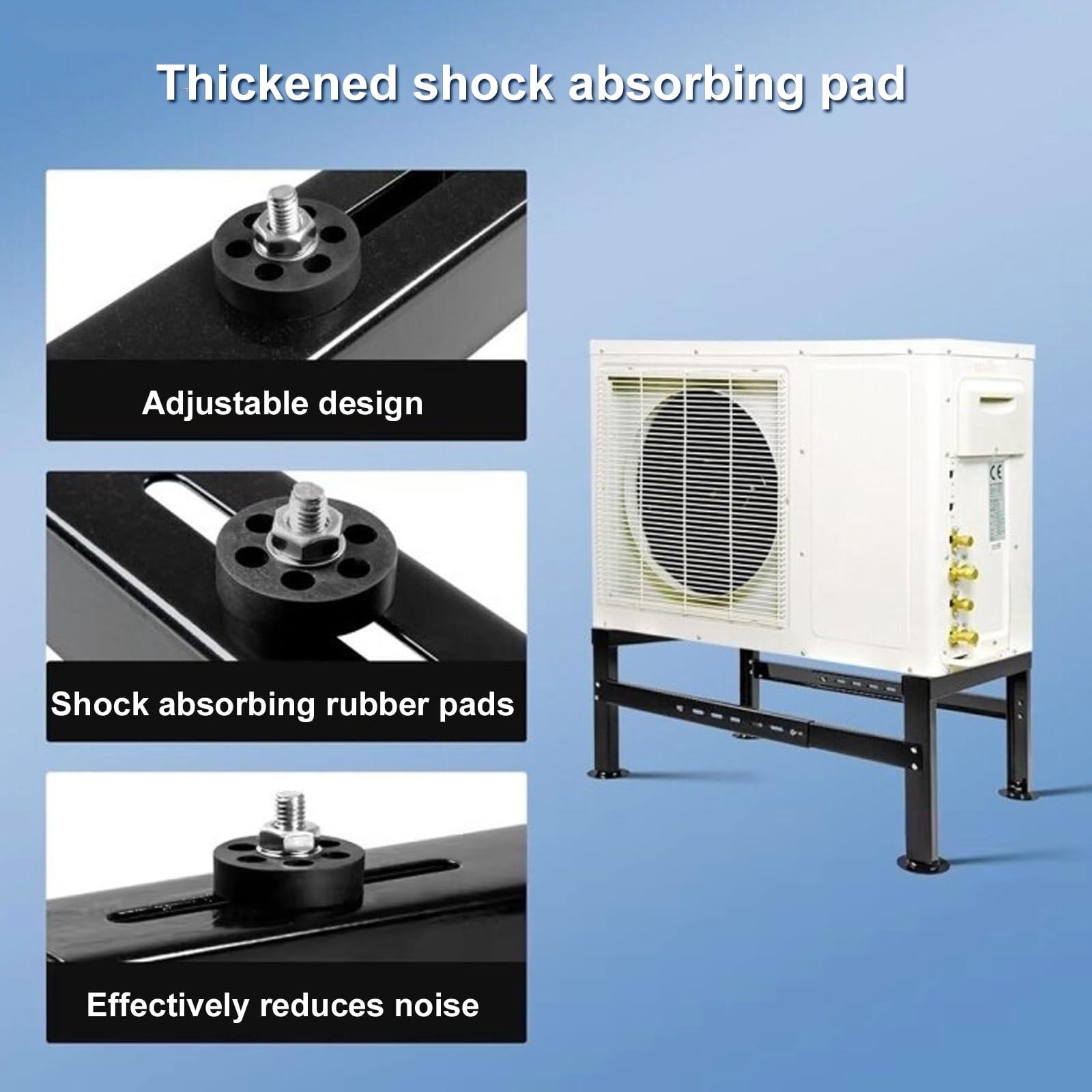 Soporte Aire Acondicionado Exterior, Kit Aire Acondicionado, Acero Inoxidable, de Pie, Capacidad de Carga de 350 Kg