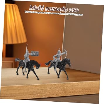 32pcs Medieval Knight Models Toy Set with Plastic Soldiers and Horses Featuring Precision Carving and Interactive Design for Imaginative Play and Home Decor