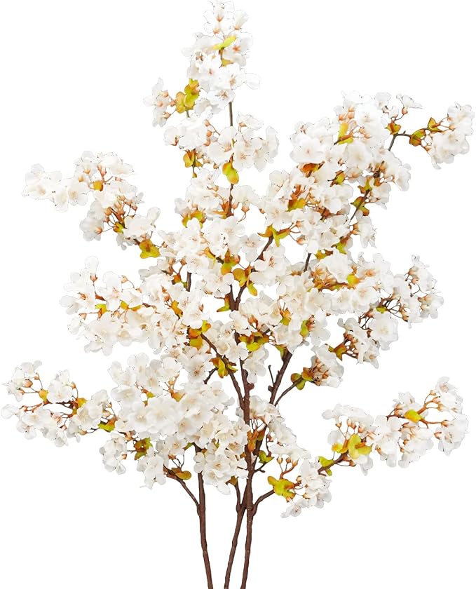 Uieke Silk Cherry Blossom Branches, 39.3in Artificial Cherry Blossom