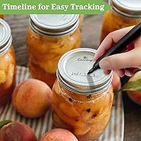 Vista 5 de 72 tapas de conservas con anillos para boca regular, tapas de tarros Mason de 2.77 pulgadas, boca regular, tapas y anillos reutilizables a prueba