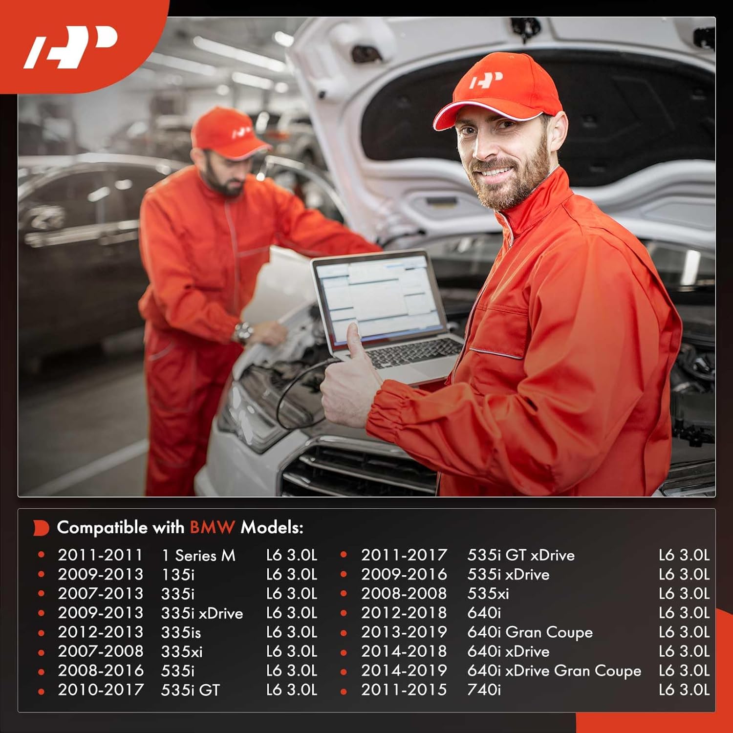 A-Premium 4 Pins Engine Electric Water Pump Compatible with BMW Vehicles - 2007-2019 - 135i, 335i xDrive, 535xi, 640i, 740i, 740Li, X1, X3, X4, X5, X6, Z4 & More - V6 3.0L, Replace# 11517632426