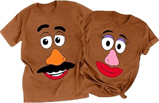 Sweet Potato Shirt Matching Couple Outfit Halloween Husband and Wife Shirt | Couples Halloween Shirts Sweet Potato T-Shirt Family Matching Gifts Tee Tops. Ideal for Halloween Party & Daily Holiday Wear