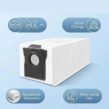 集塵袋。 Dreame X50 / X40 / X30 / L50 / L40 Ultra、ロボット掃除機交換用自動空ステーションと互換性あり8 Pcs
