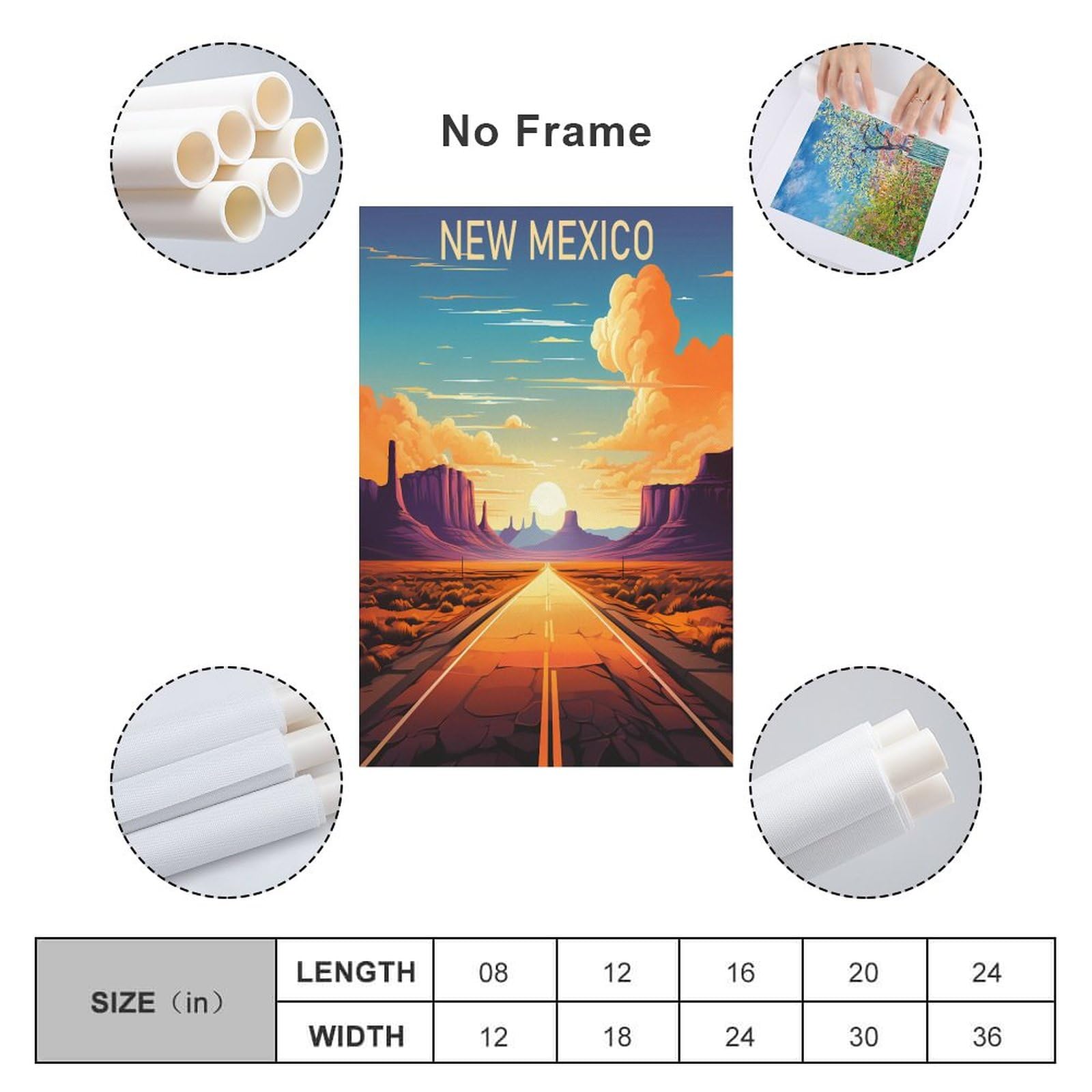 Amazon.com: New Mexico Vintage Travel Poster 20x30inch(50x75cm