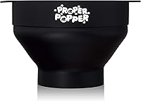 Vista 3 de La original Proper Popper - Palomera de microondas, fabricada en silicona, con cuenco plegable sin BPA y apta para lavavajillas - (Negro)