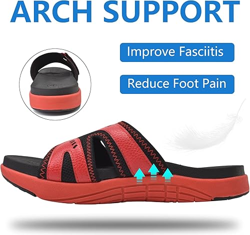 Miniatura 3 de COFACE Sandalias de recuperación deportiva para hombre, fascitis plantar, suaves, ligeras, ortopédicas