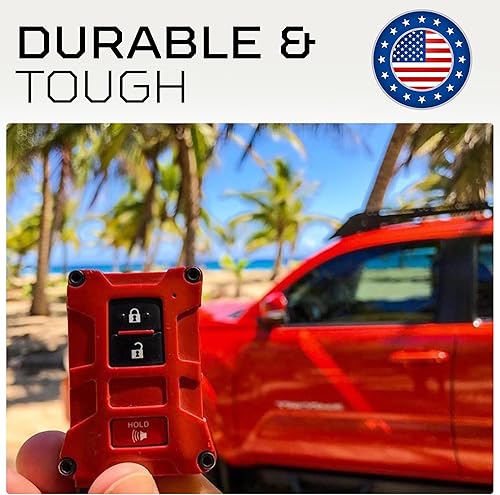 Miniatura 4 de AJT DESIGN Funda de repuesto para llavero Toyota Tacoma, Tundra, 4Runner V1 - Hecho a medida en Estados Unidos (color rojo)