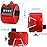 FEBSNOW Red Handheld Tally Counter Clicker 4 Digital Number Click Counter for School Event Golf Sports Office Stadium